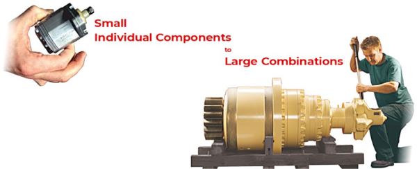 Small individual components to large combinations